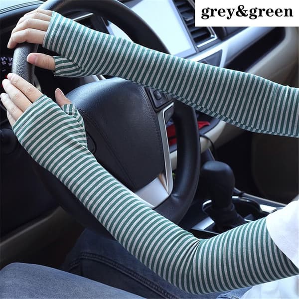 Lange handsker Langærmede GRÅ&GRØN grey&green