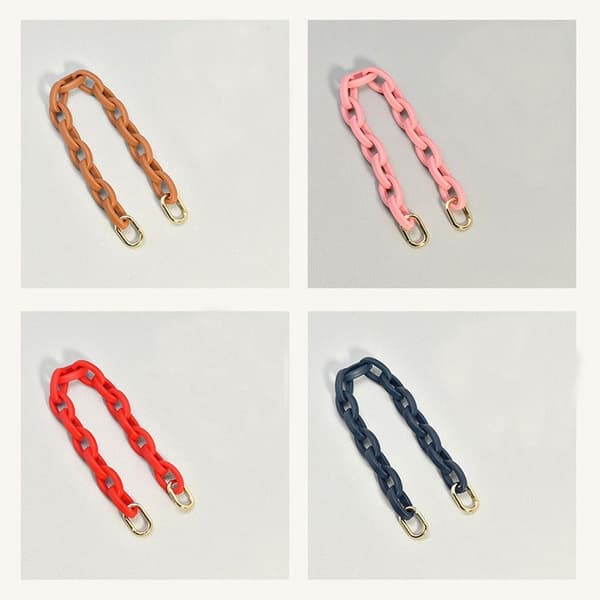 Resin Chain Bag Strap MØRK ROSA dark pink