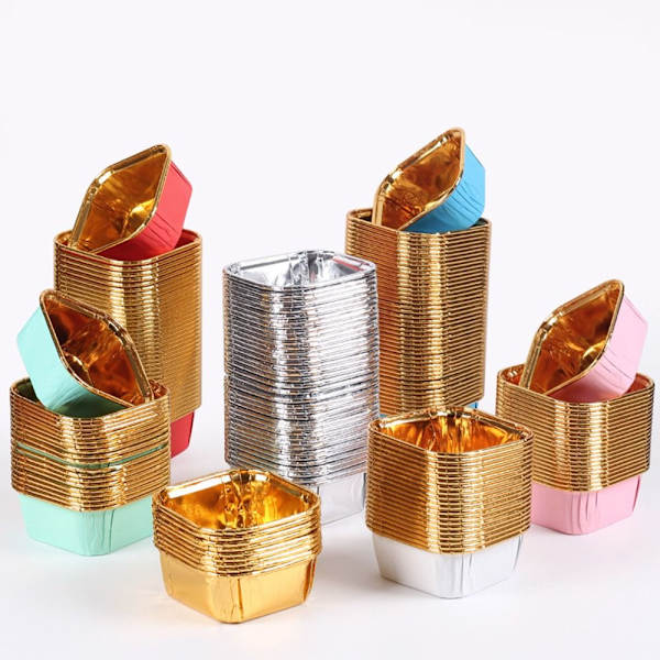 50 st aluminiumfolie plåtbägare Dessertkoppar C C C