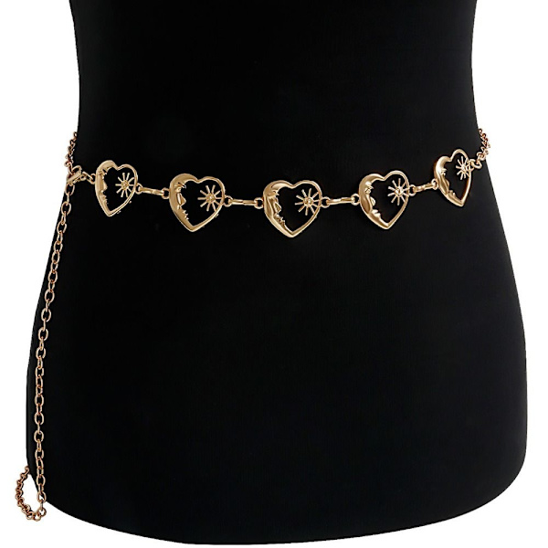 Punk Waist Chain Womans Belt GOLD gold