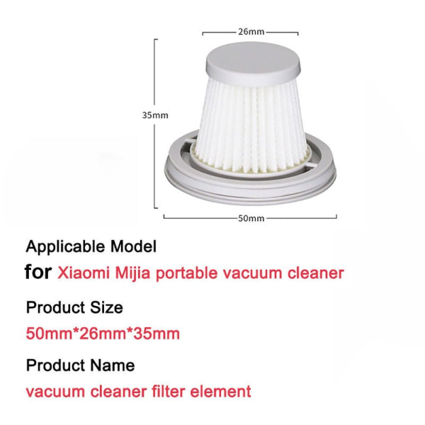 Hepa Filter Handy Støvsuger Filter Filter Element