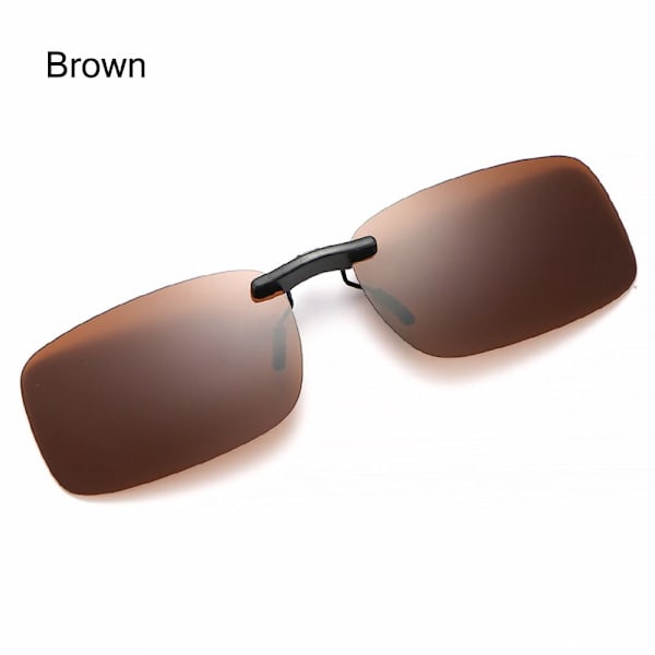 Magnetiska Clip-On polariserade solglasögon Flip Up Solglasögon BRUNA Brown