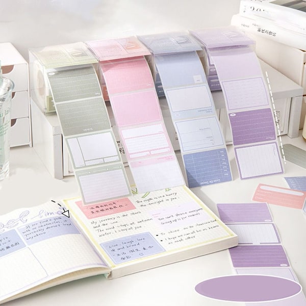 256 st/låda Memo Pad Study Sticky Note 01-GRADIENT GREEN 01-Gradient Green