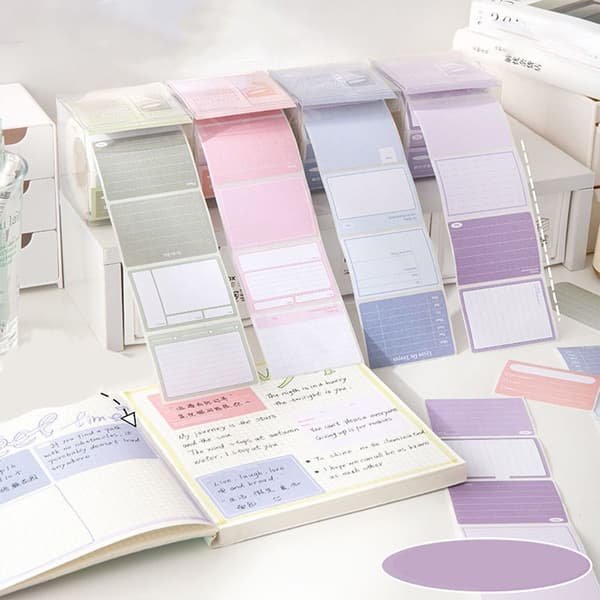 256 st/låda Memo Pad Study Sticky Note 01-GRADIENT LILA 01-Gradient Purple