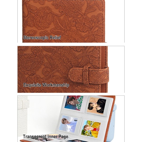 Instant Camera Photo Album 3 tums fotolagring LACY-WHITE Lacy-White