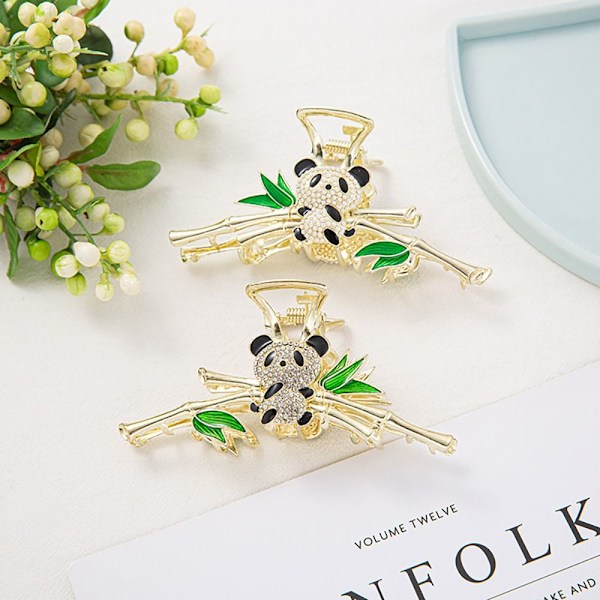 Flower Metal Hårklämmor Tulpan Flower Grab PANDA - PEARL PANDA - Panda - Pearl