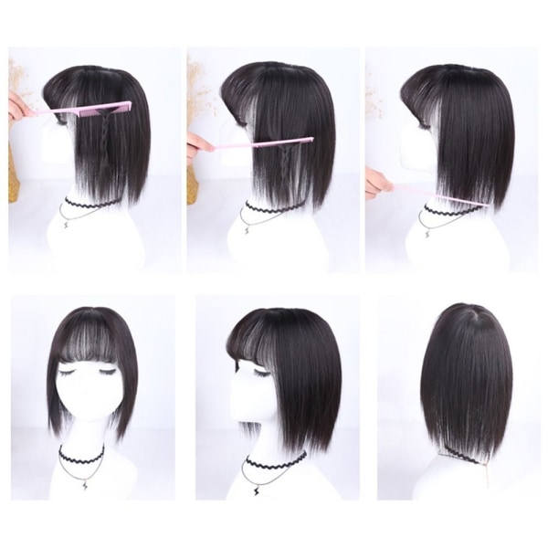 Liuhai Hair Patch Reissue Block MØRKEBRUN 35CM 35CM dark brown 35CM-35CM