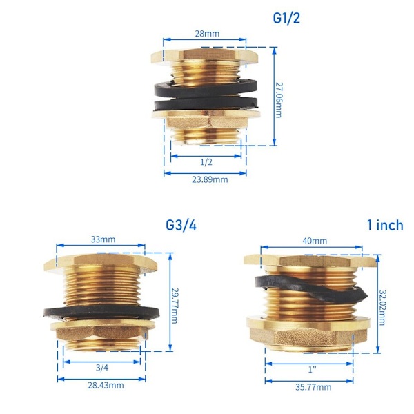 Rørsamling Slange Barb G3/4 G3/4 G3/4
