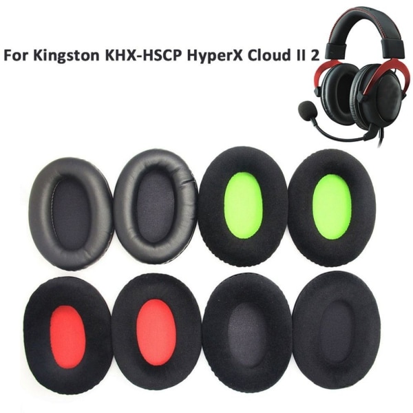 1 par öronkuddar för Kingston HSCD KHX-HSCP Hyperx Cloud ii 2 1c6b | green  flannel | Fyndiq