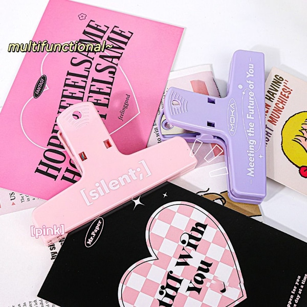 Magnetisk Clip Kvitterings Opbevaringsmappe SORT Black