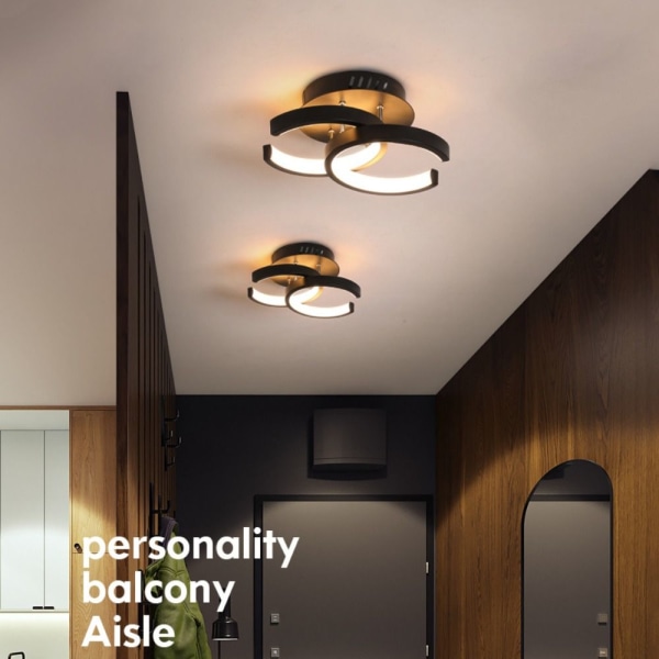 LED-lampe taklys SVART DOBBEL C DOBBEL C Black Double C-Double C