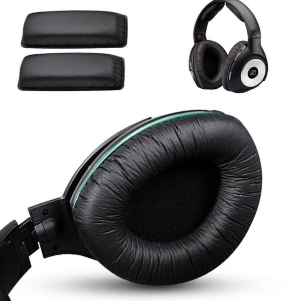 2 st/1 par öronkuddar utbytes hörlurar i läder läder hörlurar Leather Earpad