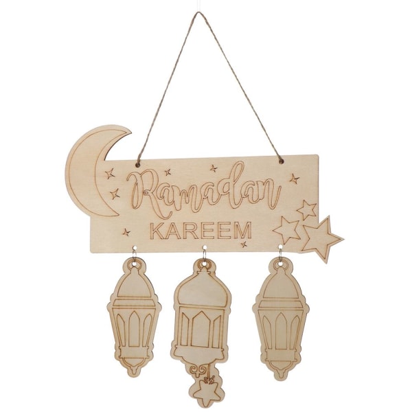 Eid Mubarak Håndverk Tilbehør Bord Ornament Hengende lanterne anheng