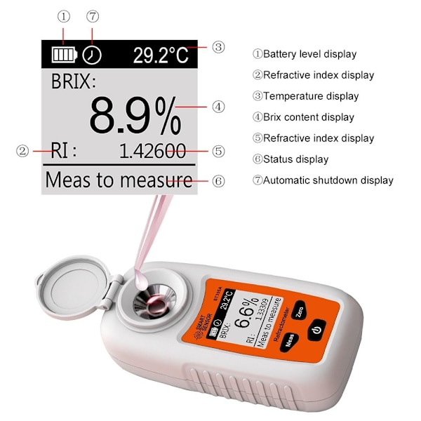Digital Brix Meter Sukkerindhold måleinstrument Suger