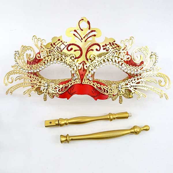 Maskebal Maske med Holder Sort SORT