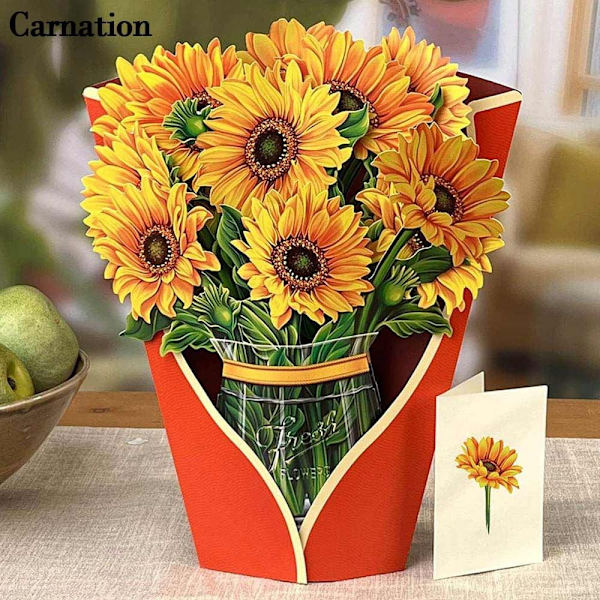 3D Pop-up bukett Papper Blommor LILY KORG LILY KORG Lily basket