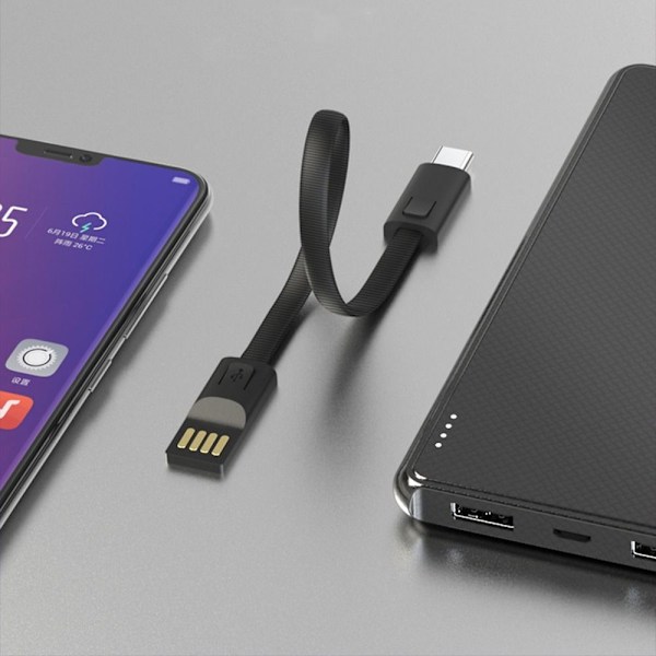 USB Datakabel Hurtigladekabel SVART FOR ANDROID FOR ANDROID Black For Android-For Android