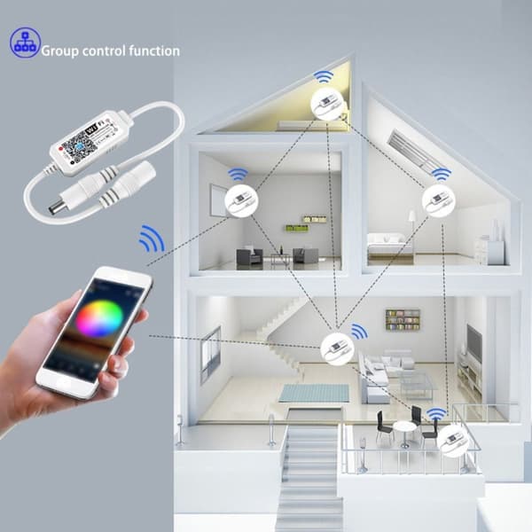 LED-valot Strip Controller LED Dimmer WiFi-ohjain