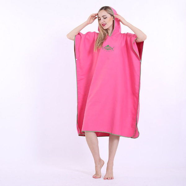 Huvkappor Handduk Poncho ROSE RÖD Rose Red