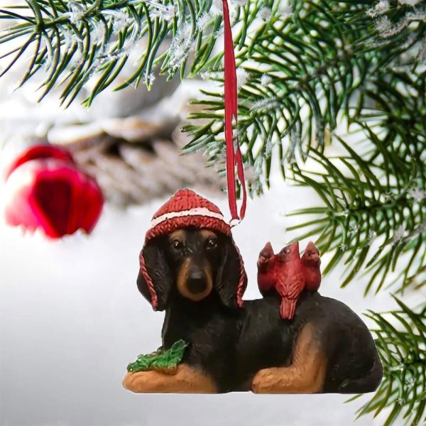 Mäyräkoira koiran riipus koiran joulukuusen koristeena 2 2 2