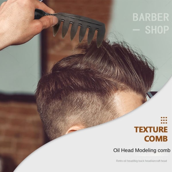 2 STK Retro Bakhode Styling Kam Bred Tann Tekstur Kam 3 3 3