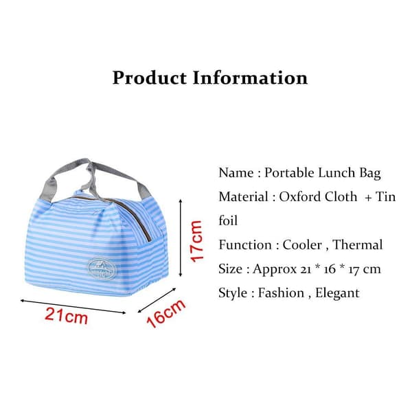 Isolerad Thermal Bag Kylväska Lunchväska GREY-DOT GREY-DOT grey-dot