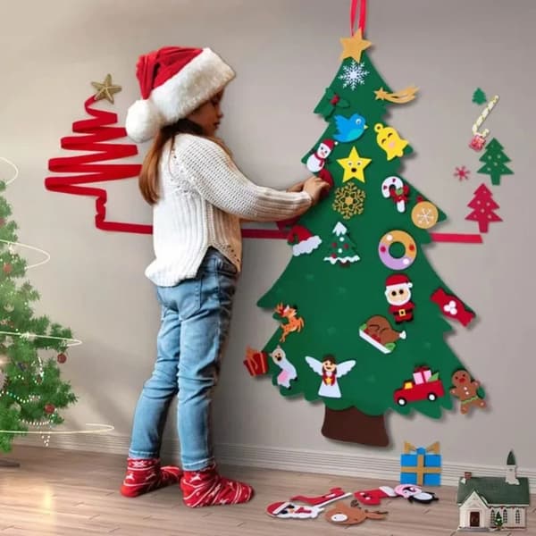 Julgran i filt Juldekoration E E E