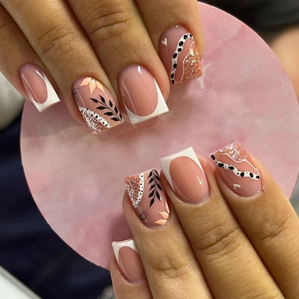 24stk False Nails Short Square W357 W357 W357