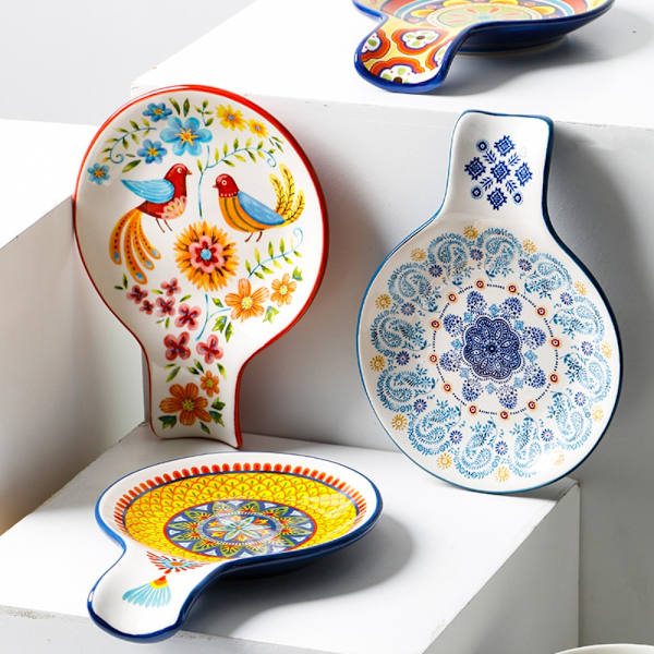 2 kpl Spoon Rest Eurooppalaistyylinen astiasto Lusikkamuotoinen välipala