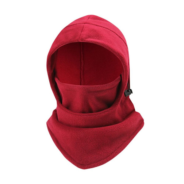 Balaclava vinterhatt VINRÖTT wine red