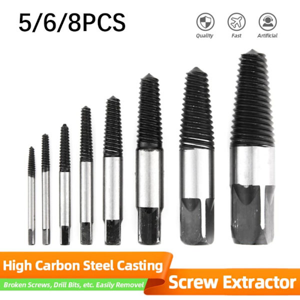 5/6/8 KPL vaurioituneen ruuvin irrotuslaitteen rikkoutuneen pultin poisto 5 kpl 5 kpl 5PCS