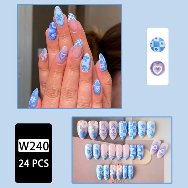 Almond Fake Nails False Nail W240 W240 W240
