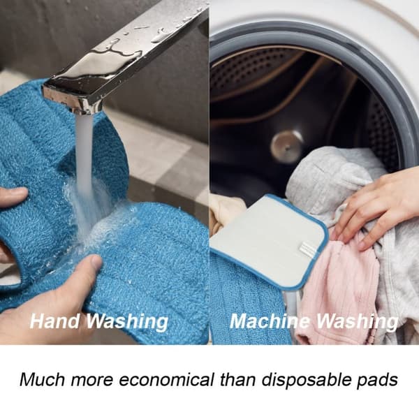 3 stk Microfiber erstatningsmoppepuder Genanvendelige moppehoveder til