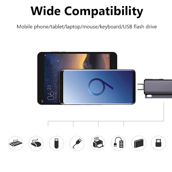 USB 3.0 Hub Type-C Expander USB TYPE-A PLUG USB TYPE-A PLUG USB Type-A Plug