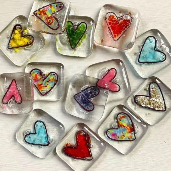 Resin Heart Pocket Token sulatettu KELTAINEN Yellow