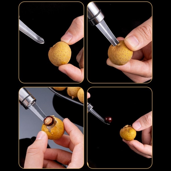 2 stk Longan Lychee Corer Skræl fjernelse af frugt og grøntsager 2Pcs