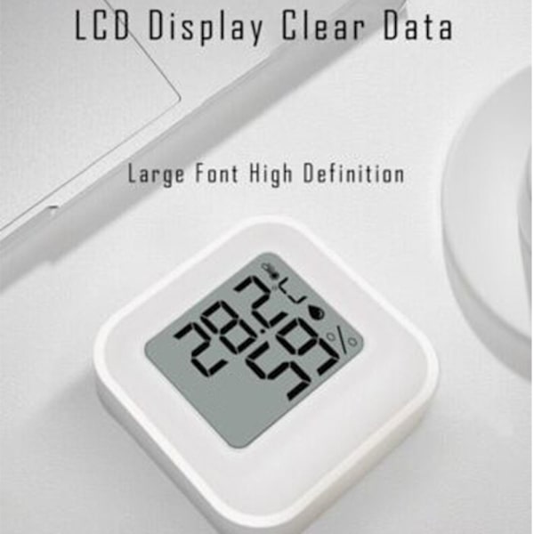 Digitaalinen lämpömittari Kosteusmittari Lämpömittari VALKOINEN White