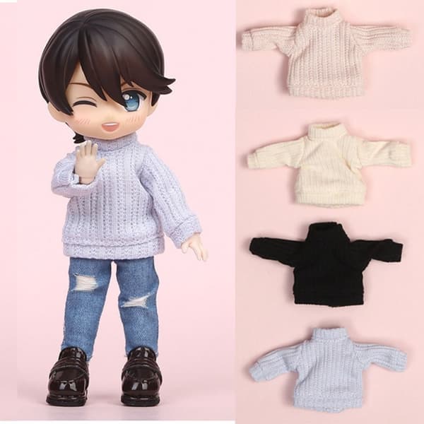 Mini Stickad Tröja 1/12 Dockblus BEIGE Beige