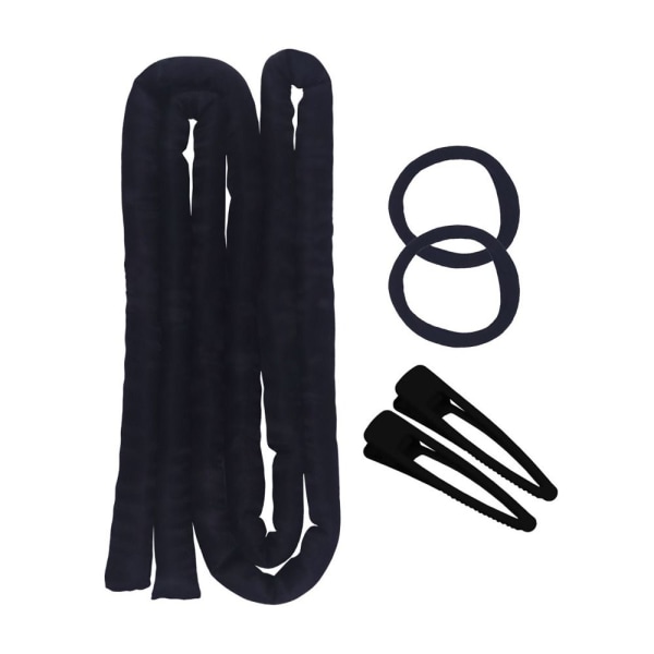 Heatless Curler Rod Curl Hair Kit MUSTA BLACK