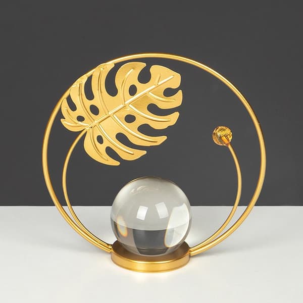 Turtle Back Leaf Display Holder Crystal Ball Basse 3 3 3