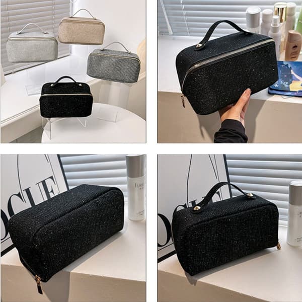Makeup Bag Oppbevaring Håndholdt Eske GRÅ Grey