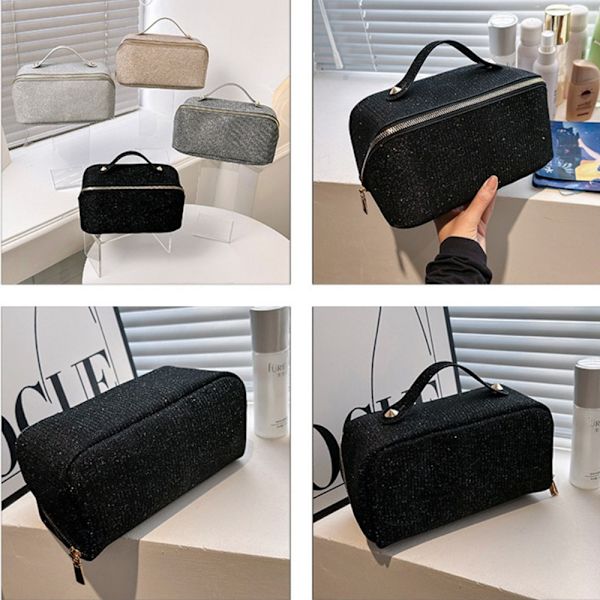 Sminkväska Förvaring Handhållen Box GRÅ Grey
