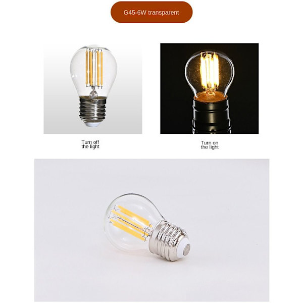 Vintage Retro Bulb Filament 2700K-6W 2700K-6W 2700K-6W