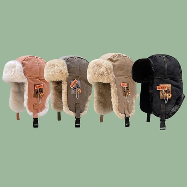 Trapper Hat Kosak Cap RØD red