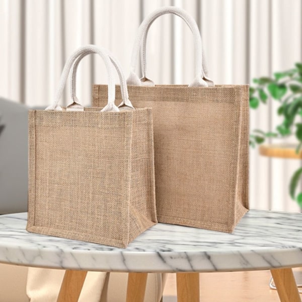 Kvinder linned taske Jute muleposer 46X36.5X22CM 46x36.5x22cm