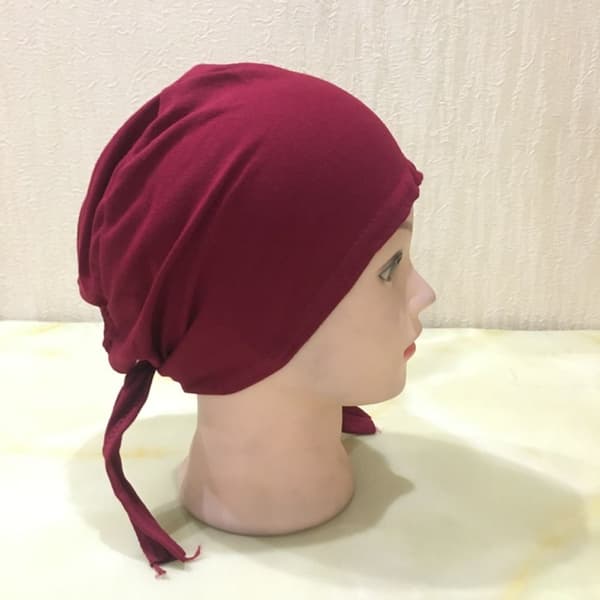 Kvinnor Under Scarf Hijab Bonnet Cap KAFFE Coffee