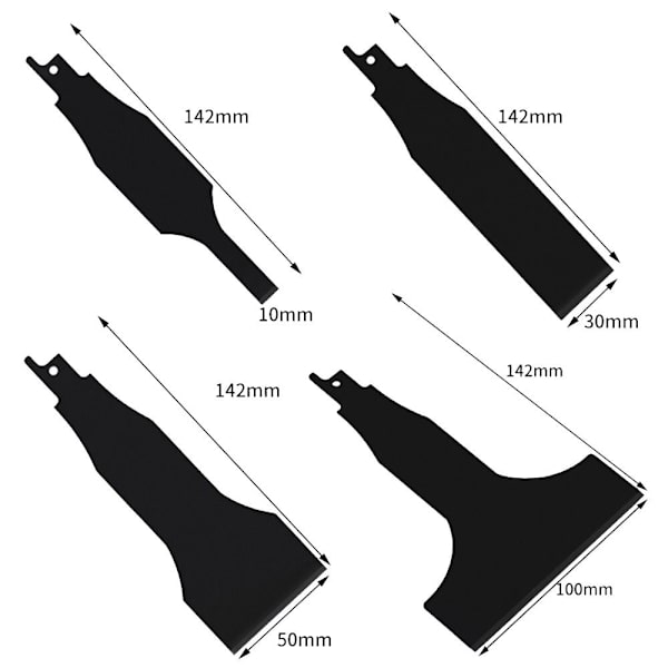 Eteenpäin suuntautuva sahanterä Saber Shovel HOPEAA 10MM LEVEYS 10MM silver 10mm width-10mm width
