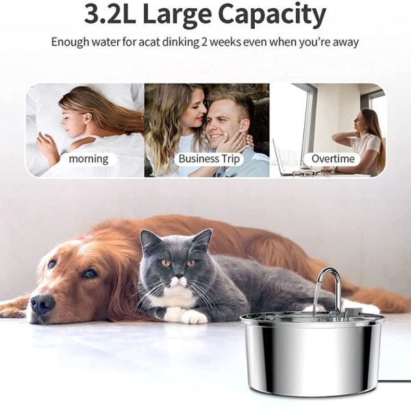 Cat Water Fountain Automatic Drinker EU PLUG EU PLUG EU Plug