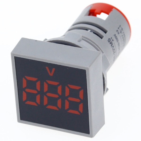 Digitaalinen Voltmeter Volt Voltage Tester Meter PUNAINEN Red