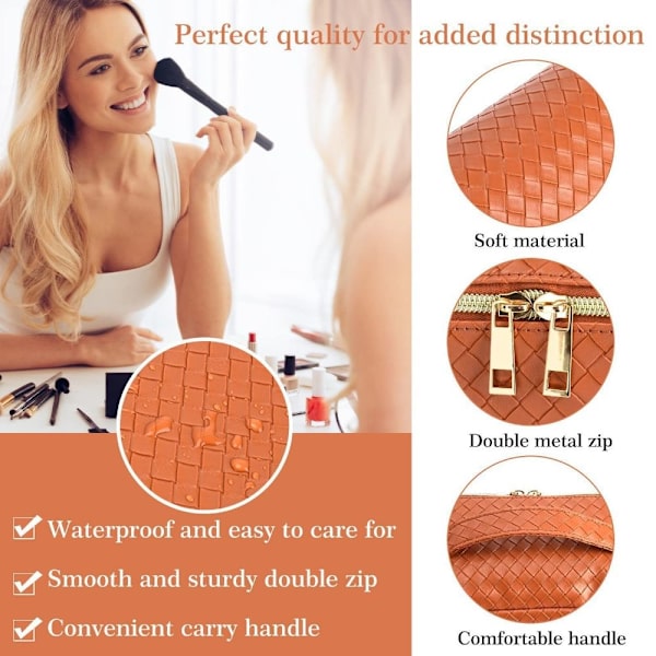 Kosmetisk taske Rejse vasketaske Makeup taske orange